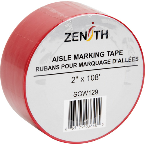 Ruban pour marquage d'all&eacute;es, 2" x 108', PVC, Rouge Pronet Distribution