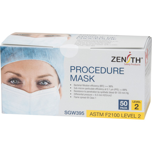 Masques d'intervention jetables, ASTM F2100 Niveau 2, Classe 1 Pronet Distribution