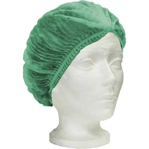 Bonnet bouffant pliss&eacute; Ronco Care, Polypropyl&egrave;ne, 21", Vert Pronet Distribution