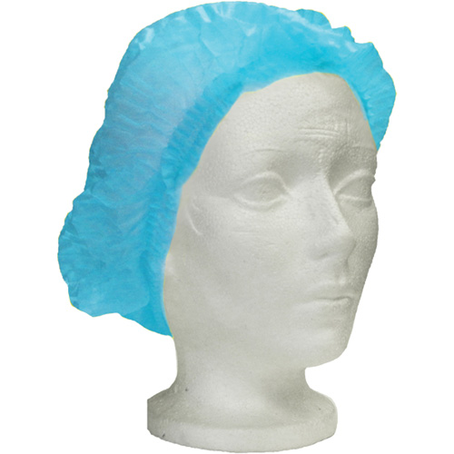 Bonnet bouffant pliss&eacute; Ronco Care, Polypropyl&egrave;ne, 24", Bleu Pronet Distribution