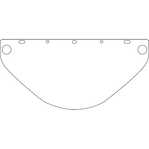 Dynamic Universal Fit Safety Visor, Polycarbonate, Clear Tint Pronet Distribution