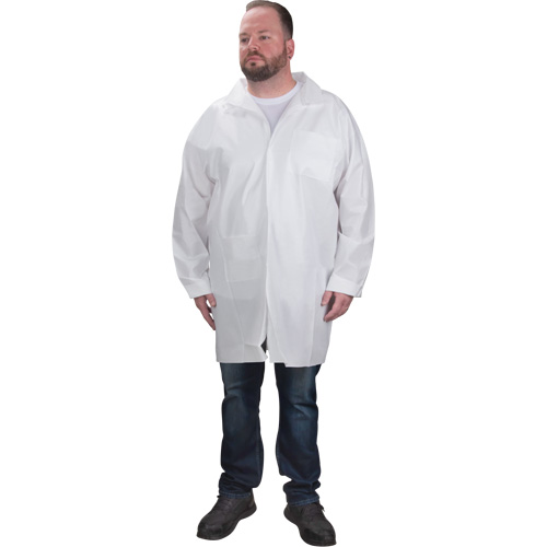 Sarraus de laboratoire de protection, Microporeux, Blanc, Moyen Pronet Distribution