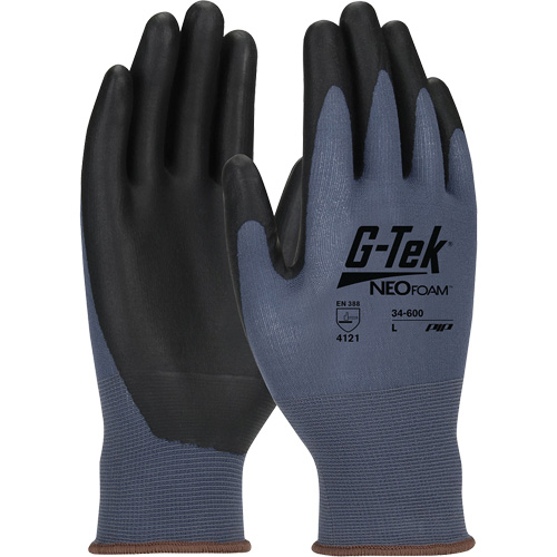 G-Tek&reg; NeoFoam&reg; Seamless Knit Coated Gloves, X-Small, Polyurethane Coating, 15 Gauge, Nylon Shell Pronet Distribution