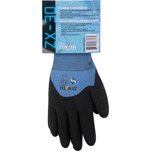 Gants enduits ZX-30° de premi&egrave;re qualit&eacute;, Grand, R&ecirc;vetement Mousse de PVC, Calibre 15, Enveloppe en Nylon Pronet Distribution