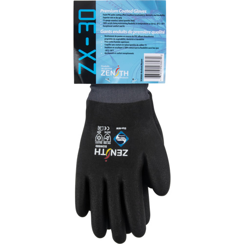 ZX-30° Premium Coated Gloves, 2X-Large, Foam PVC Coating, 15 Gauge, Nylon Shell Pronet Distribution