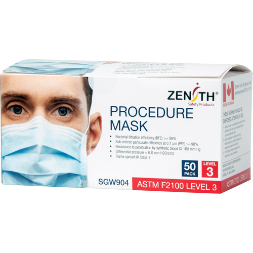 Disposable Procedure Face Masks, ASTM F2100 Level 3, Class 1 Pronet Distribution