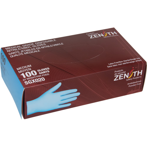 Tactile Medical-Grade Disposable Gloves, Small, Nitrile/Vinyl, 4.5-mil, Powder-Free, Blue, Class 2 Pronet Distribution