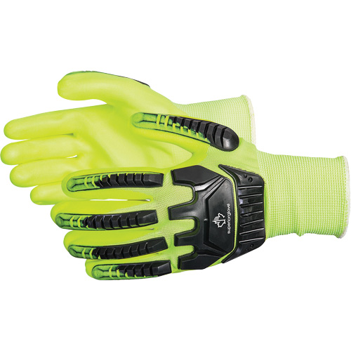 Gants antichocs &agrave; haute visibilit&eacute; r&eacute;sistants aux coupures Dexterity, Petit, Paume en Mousse de nitrile, Poignet &eacute;lastique Pronet Distribution