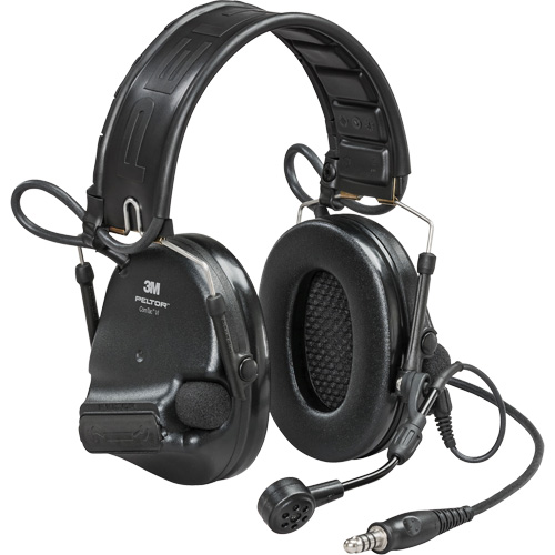 Casque VI NIB avec fils de sortie unique et rail arc Peltor ComTac, Style Bandeau, 23 dB Pronet Distribution