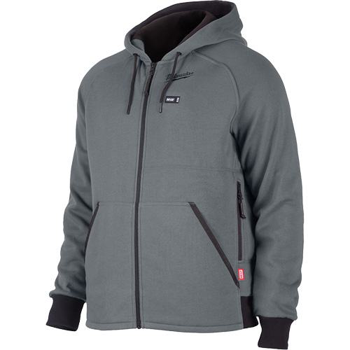 M12 Heated Hoodie Kit, Men's, 2X-Large, Grey, Polyester Pronet Distribution