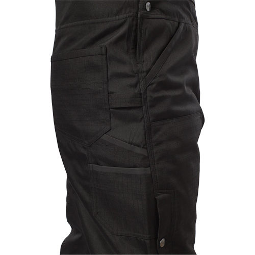 Salopette GridIron courte avec fermeture &agrave; glissi&egrave;re jusqu'&agrave; la cuisse, Hommes, 2T-Grand, Noir Pronet Distribution