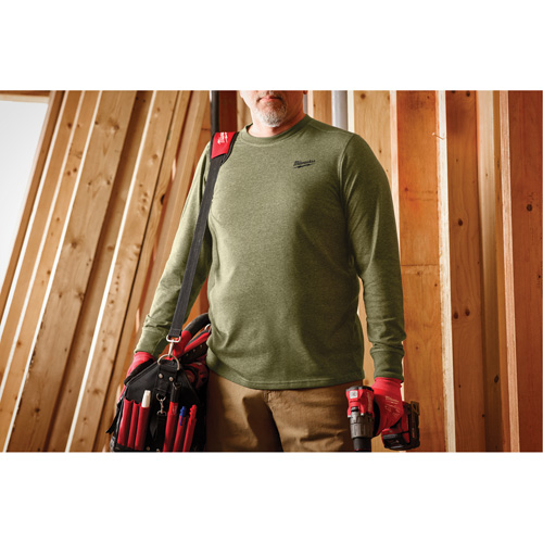 T-shirt de travail hybride, Hommes, Petit, Vert Pronet Distribution