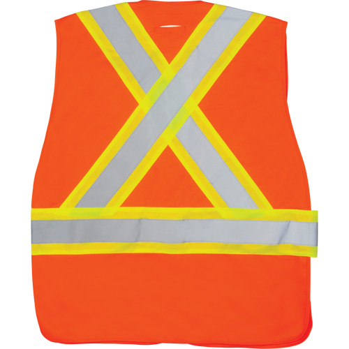 Veste d'arpenteur haute visibilit&eacute; conforme &agrave; la CSA, Orange haute visibilit&eacute;, Moyen, Polyester Pronet Distribution