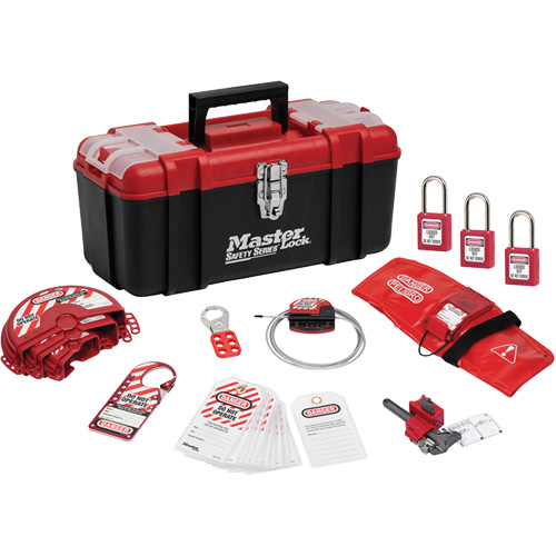 Trousse de cadenassage personnelle standard avec cadenas en thermoplastique Zenex, Ensemble Vanne, 13 composants compris Pronet Distribution