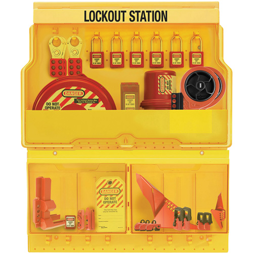 Premier Valve & Electrical Deluxe Lockout Station, Thermoplastic Padlocks, 32 Padlock Capacity, Padlocks Included Pronet Distribution