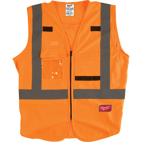 Safety Vest, High Visibility Orange, 4X-Large/5X-Large Pronet Distribution