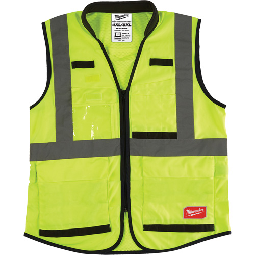 Performance Safety Vest, High Visibility Lime-Yellow, Large/X-Large Pronet Distribution