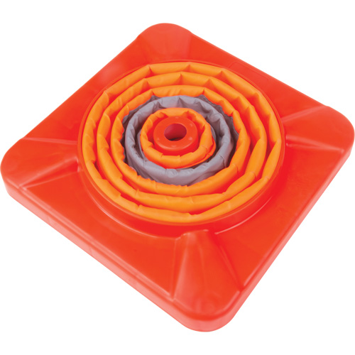 C&ocirc;ne de signalisation repliable, 18" h, Orange Pronet Distribution