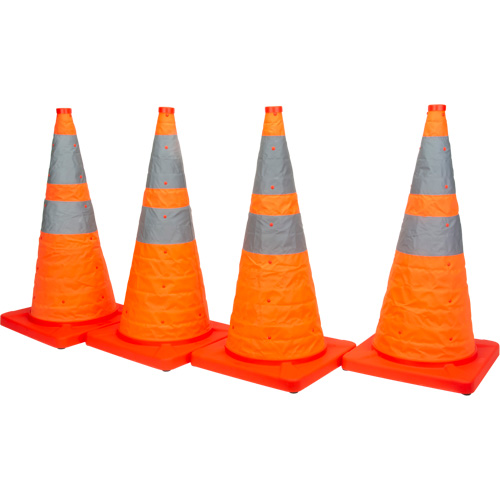 Collapsible Traffic Cone, 28" H, Orange Pronet Distribution