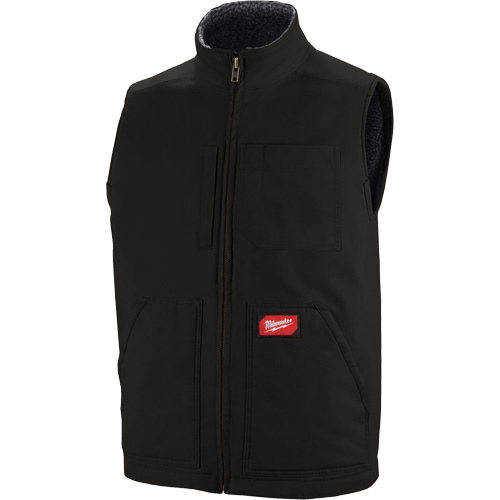 Heavy-Duty Sherpa-Lined Vest, Men's, Small, Black Pronet Distribution