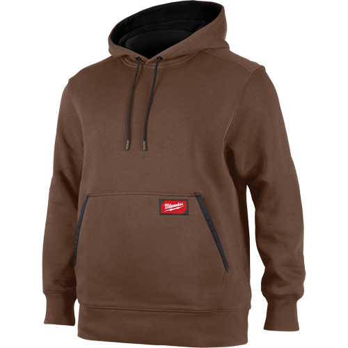 Midweight Pullover Hoodie, Men's, Small, Brown Pronet Distribution