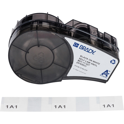 Self-Laminating Wrap Around Labels with Ribbon, Black Pronet Distribution