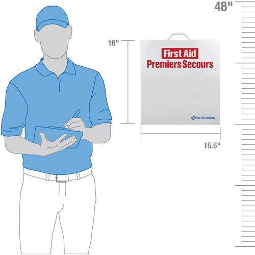 Armoire pour premiers soins SmartCompliance, R&eacute;pond &agrave; la norme CSA Z1220-17 type 3 environnements &agrave; haut risque, Petit (2-25 travailleurs) Pronet Distribution
