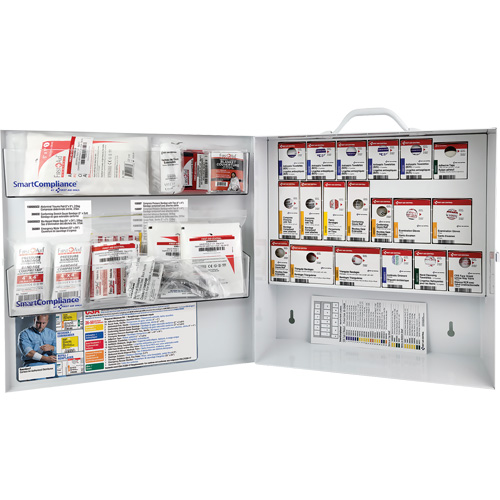 Armoire pour premiers soins SmartCompliance, R&eacute;pond &agrave; la norme CSA Z1220-17 type 2 environnements &agrave; faible risque, Moyen (26-50 travailleurs) Pronet Distribution