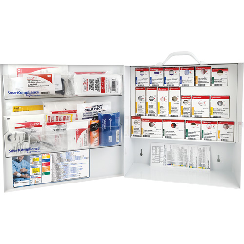 Armoire pour premiers soins SmartCompliance, R&eacute;pond &agrave; la norme CSA Z1220-17 type 3 environnements &agrave; haut risque, Petit (2-25 travailleurs) Pronet Distribution