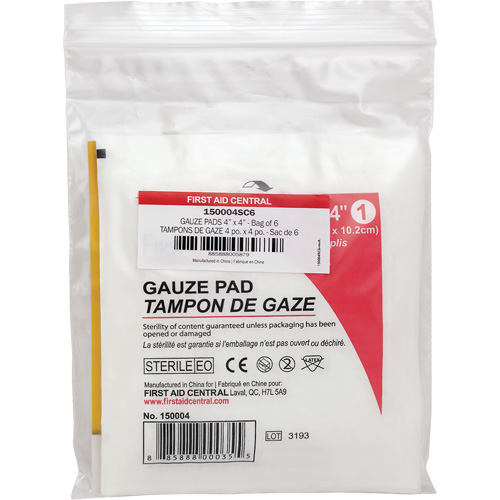 SmartCompliance&reg; Refill Gauze, Pad, 4" L x 4" W, Sterile, Medical Device Class 1 Pronet Distribution