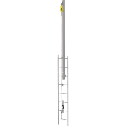 Ensemble de c&acirc;bles de s&eacute;curit&eacute; pour &eacute;chelle verticale Latchways avec avec potence de rallonge pour &eacute;chelle verticale SRL, Acier inoxydable Pronet Distribution