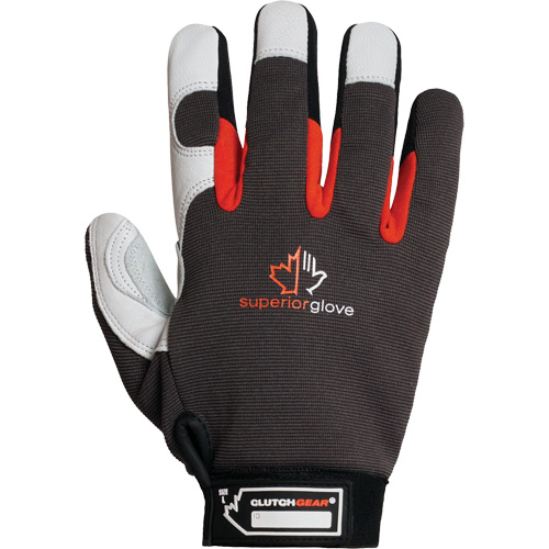 Gants de m&eacute;canicien Clutch Gear Thinsulate, Paume Cuir fleur de ch&egrave;vre/Cuir refendu, Taille Petit/7 Pronet Distribution