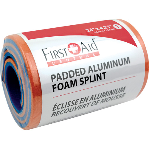 Attelle, Polyvalent, Aluminium rembourr&eacute; au caoutchouc-mousse, 24", Non m&eacute;dical Pronet Distribution