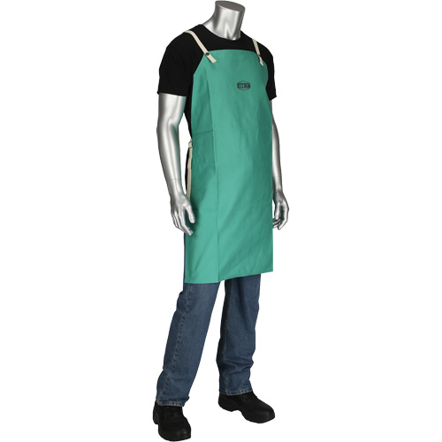 Dynamic Ironcat&reg; FR Cotton Sateen Apron, Bib, Green Pronet Distribution