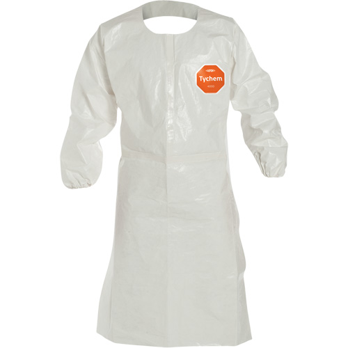 Disposable Sleeved Apron, Tychem&reg; 4000, White, 44" L Pronet Distribution