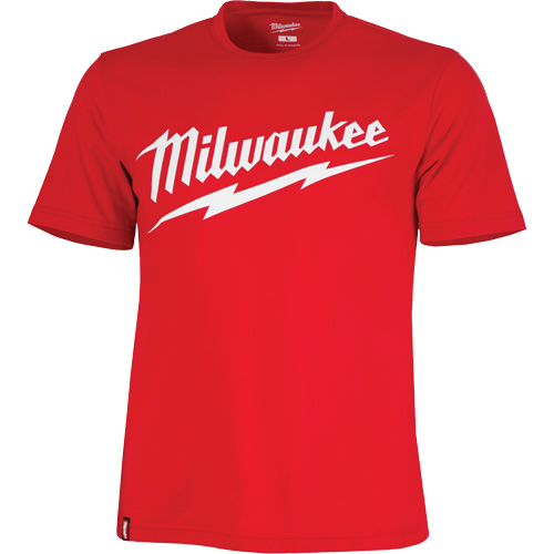 Heavy-Duty Short-Sleeved T-Shirt with Milwaukee&reg; Logo, Men's, Small, Red Pronet Distribution