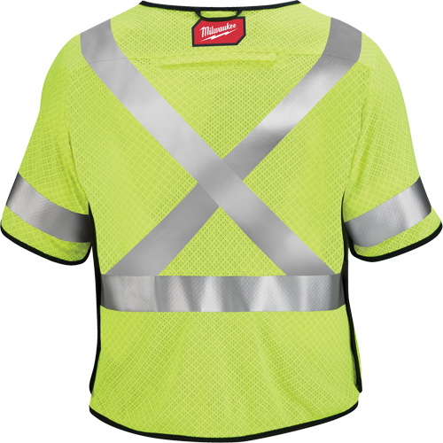 Breakaway Mesh Safety Vest, Black/High Visibility Lime-Yellow, Medium/Small Pronet Distribution