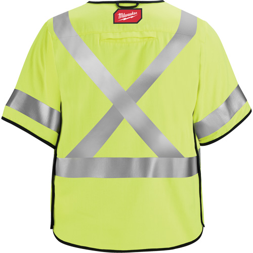 Breakaway Mesh Safety Vest, Black/High Visibility Lime-Yellow, Medium/Small Pronet Distribution