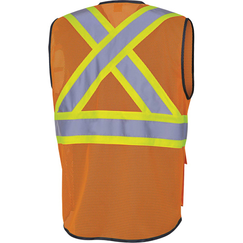 6960 Front Mesh Safety Vest, High Visibility Orange, Medium, Polyester Pronet Distribution