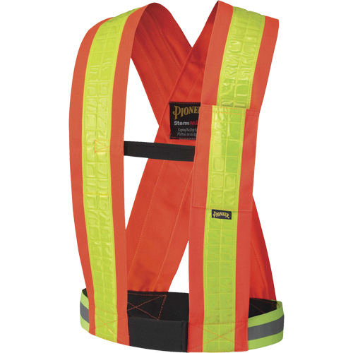 5593 Bretelles de s&eacute;curit&eacute;, Orange haute visibilit&eacute;, Couleur r&eacute;fl&eacute;chissante Jaune, Taille unique Pronet Distribution