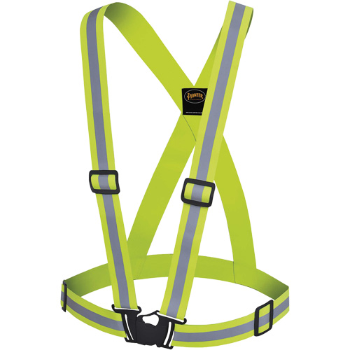 5497 Bretelles de s&eacute;curit&eacute;, Jaune lime haute visibilit&eacute;, Couleur r&eacute;fl&eacute;chissante Argent, Taille unique Pronet Distribution