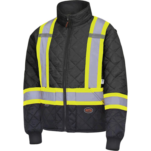 5017 Quilted Freezer Jacket, Polyester, Black, X-Small Pronet Distribution