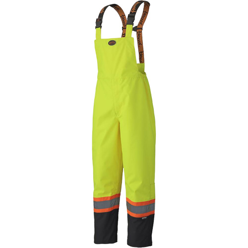 5405 Salopettes imperm&eacute;ables 300D Trilobal antid&eacute;chirure, Polyester, T-petit, Jaune lime haute visibilit&eacute; Pronet Distribution