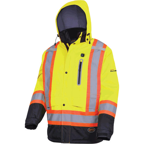 5408 Waterproof Heated Insulated Jacket, Men's, Small, High Visibility Lime-Yellow Pronet Distribution