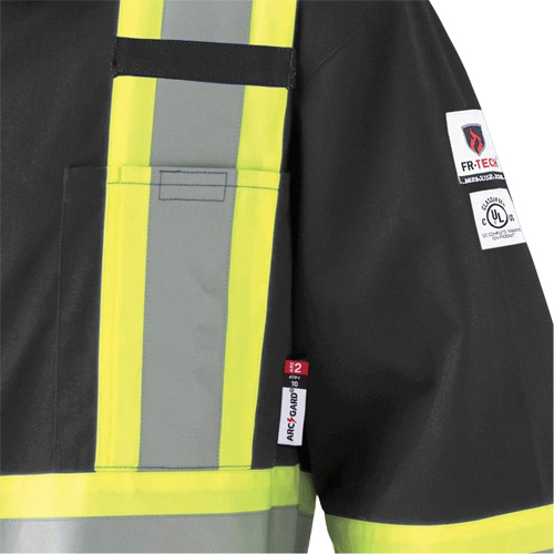 7702BKT FR-Tech&reg; Arc-Rated Coverall, Size 40 (Tall), Black, 10 cal/cm² Pronet Distribution