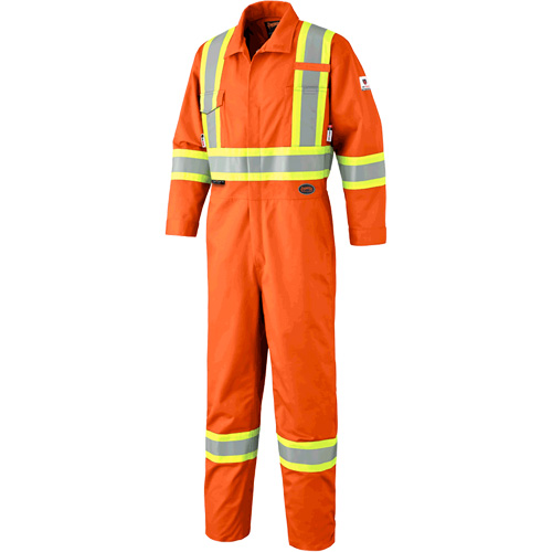 7705T Combinaison ignifuge FR-Tech avec fermetures &agrave; glissi&egrave;re aux jambes, Taille 40 (grand taille), Orange haute visibilit&eacute;, 9,7 cal/cm² Pronet Distribution