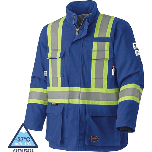 5523 Flame-Resistant Safety Parka, Small, Royal Blue, 58 cal/cm² Pronet Distribution