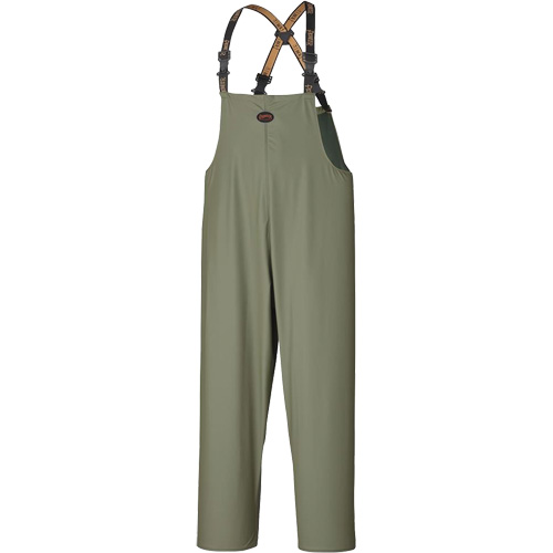 D7020 Dry King&reg; Stretch Bib Pants, X-Small, Polyurethane, Green Pronet Distribution