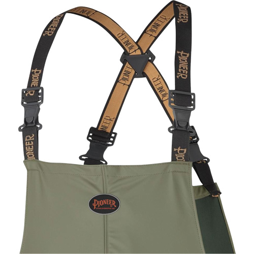 D7020 Dry King&reg; Stretch Bib Pants, X-Small, Polyurethane, Green Pronet Distribution