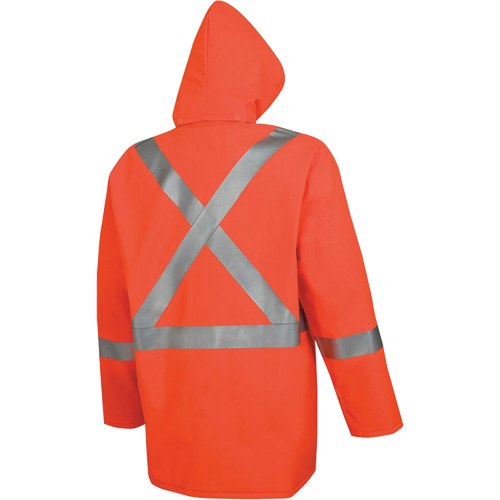 576J High-Visibility FR Rain Jacket, Small, High Visibility Orange Pronet Distribution